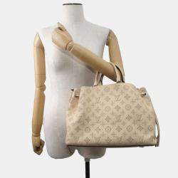 Louis Vuitton Cream Monogram Mahina Leather Bella Shoulder Bag