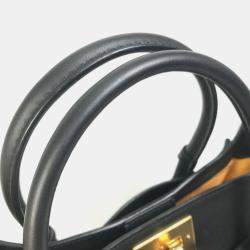 Louis Vuitton Black Monogram Leather Tuffetage On My Side MM Tote Bag