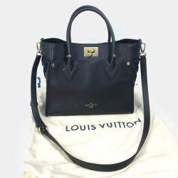 Louis Vuitton Black Monogram Leather Tuffetage On My Side MM Tote Bag