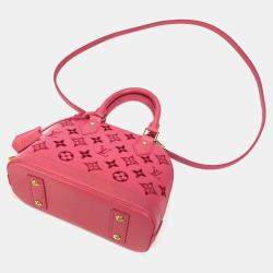 Louis Vuitton Pink Monogram Leather LV Broderie Alma BB Satchel Bag