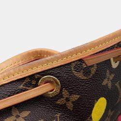 Louis Vuitton Brown Monogram Canvas Yayoi Kusama Painted Dots Noe Shoulder Bag