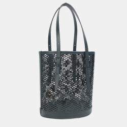 Louis Vuitton Black Monogram Leather Lace Bucket Shoulder Bag