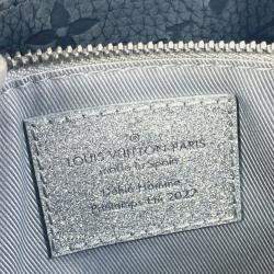 Louis Vuitton Silver Glitter Leather Damier In The Loop Trio Pouch Shoulder Bag