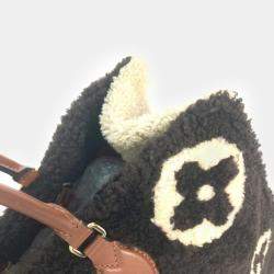 Louis Vuitton Brown Shearling Monogram Giant Onthego Teddy GM Tote Bag