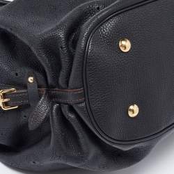 Pre Owned Louis Vuitton Black Monogram Mahina Leather L Bag