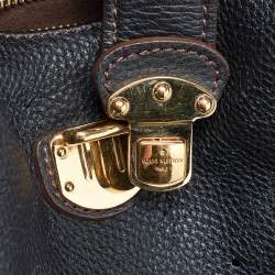 Pre Owned Louis Vuitton Black Monogram Mahina Leather L Bag