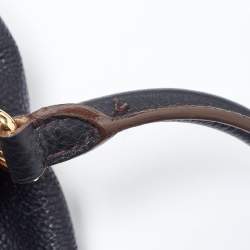 Pre Owned Louis Vuitton Black Monogram Mahina Leather L Bag