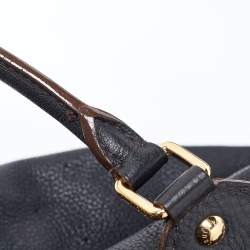 Pre Owned Louis Vuitton Black Monogram Mahina Leather L Bag