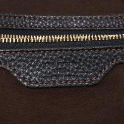 Pre Owned Louis Vuitton Black Monogram Mahina Leather L Bag