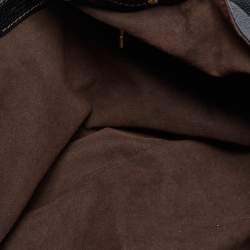 Pre Owned Louis Vuitton Black Monogram Mahina Leather L Bag