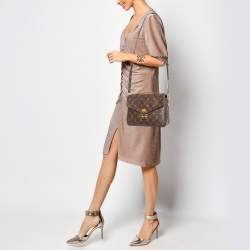 Pre Owned Louis Vuitton Monogram Canvas Pochette Metis Bag
