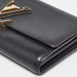 Louis Vuitton Black Taurillon Leather Capucines Wallet 