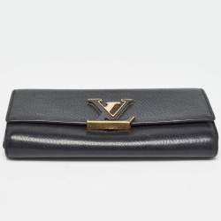 Louis Vuitton Black Taurillon Leather Capucines Wallet 