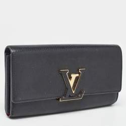 Louis Vuitton Black Taurillon Leather Capucines Wallet 