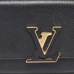 Louis Vuitton Black Taurillon Leather Capucines Wallet 