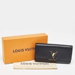 Louis Vuitton Black Taurillon Leather Capucines Wallet 