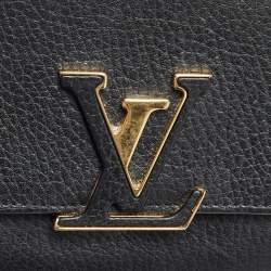 Louis Vuitton Black Taurillon Leather Capucines Wallet 