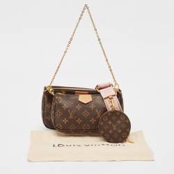 Louis Vuitton Rose Ballerine Monogram Canvas Multi Pochette Accessories Bag