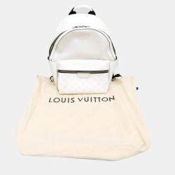 Pre Owned Louis Vuitton Blanc Monogram Taiga Leather Discovery PM Backpack