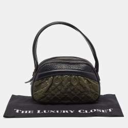 Pre Owned Louis Vuitton Olive Monogram Leather Mizi Vienna Bag