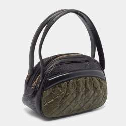 Pre Owned Louis Vuitton Olive Monogram Leather Mizi Vienna Bag