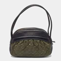 Pre Owned Louis Vuitton Olive Monogram Leather Mizi Vienna Bag