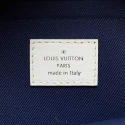 Louis Vuitton Blue/White Monogram Velvet and Leather Palm Springs Backpack