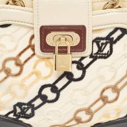 Louis Vuitton Black/Beige Velvet Chains Dolly Bag