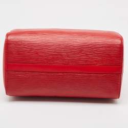 Pre Owned Louis Vuitton Red Epi Leather Speedy 30 Bag