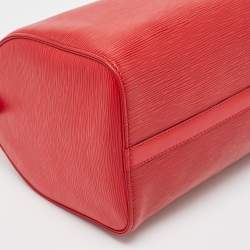 Pre Owned Louis Vuitton Red Epi Leather Speedy 30 Bag