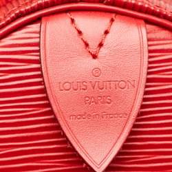 Pre Owned Louis Vuitton Red Epi Leather Speedy 30 Bag