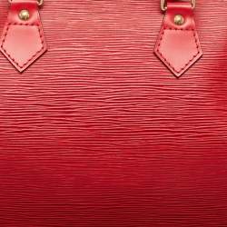 Pre Owned Louis Vuitton Red Epi Leather Speedy 30 Bag