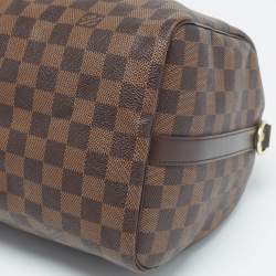 Pre Owned Louis Vuitton Damier Ebene Canvas Speedy Bandouliere 30 Bag