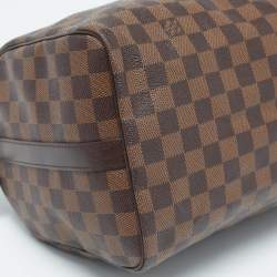 Pre Owned Louis Vuitton Damier Ebene Canvas Speedy Bandouliere 30 Bag