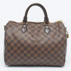 Pre Owned Louis Vuitton Damier Ebene Canvas Speedy Bandouliere 30 Bag