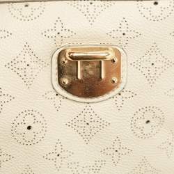Pre Owned Louis Vuitton Lin Monogram Mahina Leather Cirrus MM Bag