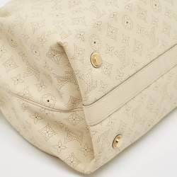 Pre Owned Louis Vuitton Lin Monogram Mahina Leather Cirrus MM Bag