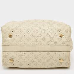 Pre Owned Louis Vuitton Lin Monogram Mahina Leather Cirrus MM Bag