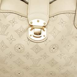 Pre Owned Louis Vuitton Lin Monogram Mahina Leather Cirrus MM Bag