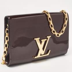 Pre Owned Louis Vuitton Amarante Vernis Chain Louise MM Bag