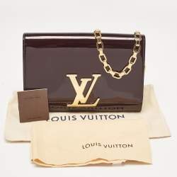 Pre Owned Louis Vuitton Amarante Vernis Chain Louise MM Bag