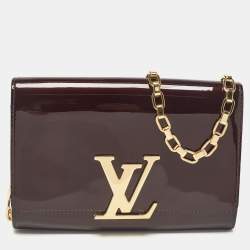 Pre Owned Louis Vuitton Amarante Vernis Chain Louise MM Bag