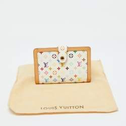 Louis Vuitton White Multicolore Monogram Canvas French Wallet