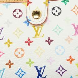 Louis Vuitton White Multicolore Monogram Canvas French Wallet