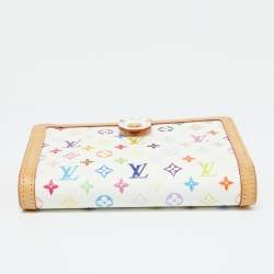 Louis Vuitton White Multicolore Monogram Canvas French Wallet