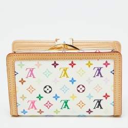 Louis Vuitton White Multicolore Monogram Canvas French Wallet