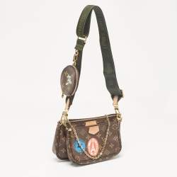 Pre Owned حقيبة إكسسوارت متعددة لوي فيتون كانفاس مونوغرامي قماش كاكي