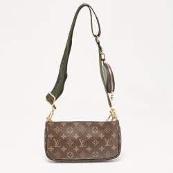 Pre Owned حقيبة إكسسوارت متعددة لوي فيتون كانفاس مونوغرامي قماش كاكي