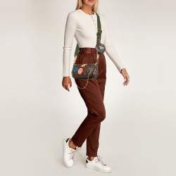 Pre Owned حقيبة إكسسوارت متعددة لوي فيتون كانفاس مونوغرامي قماش كاكي