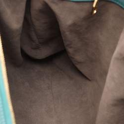 Louis Vuitton Turquoise Monogram Mahina Leather Selene GM Bag